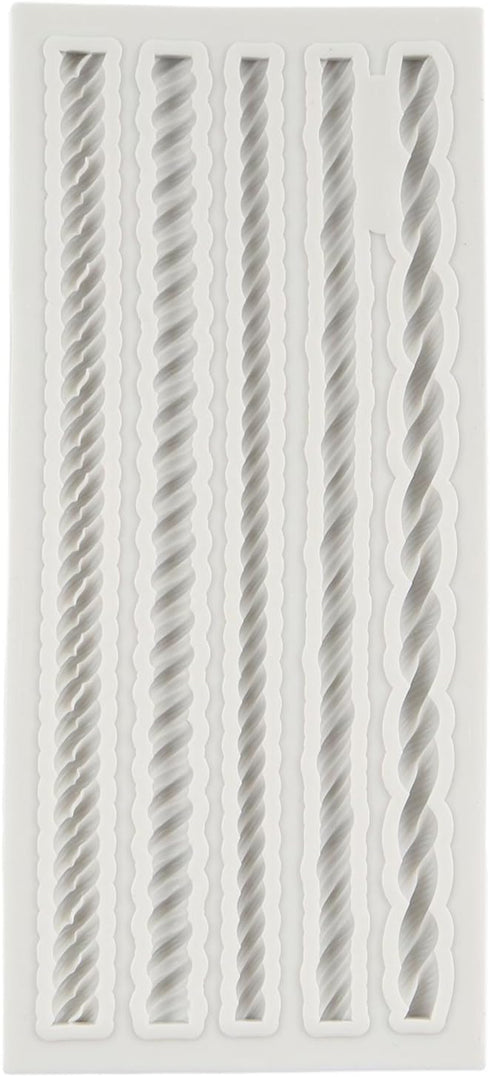 Hemp Rope Fondant Molds Rope Cake Decorating Silicone Molds For Cake Border Decoration Cupcake Topper Chocolate Candy Sugar Craft Polymer Clay Gum...