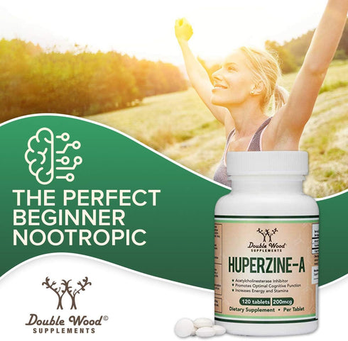 Huperzine A 200mcg (Third Party Tested) Non-GMO, Gluten Free, 120 Tablets, Brain Supplement to Promote Acetylcholine (Acetylcholinesterase Inhibit...