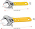 Extra Slim Jaw 4-Inch Adjustable Wrench, Silver, High Carbon Steel...