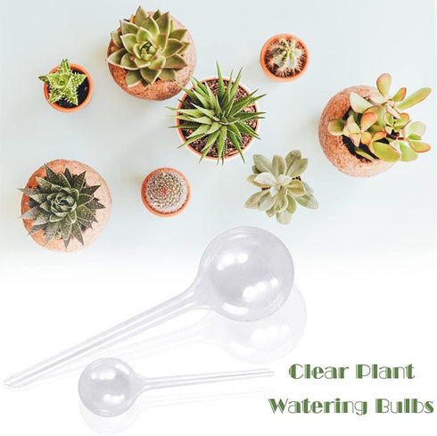 10 Pcs Clear Plant Watering Bulbs,Plastic Automatic Watering System for Plants,Garden Water Device for Plant Indoor Outdoor...