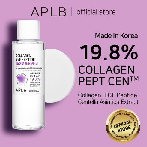 APLB Collagen EGF Peptide Facial Toner | COLLAGEN PEPT CEN™ 19.8% 5.41 FL.OZ/Korean Skincare, Elasticity care, Replenishing moisture, Revitalize f...