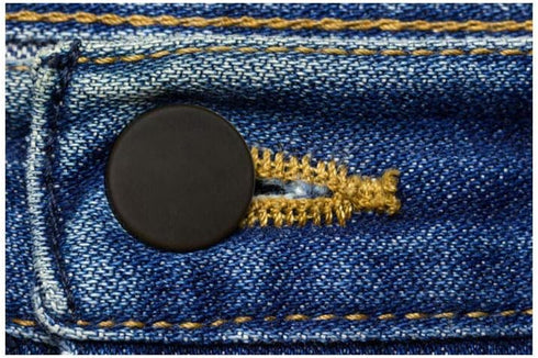 Button Covers Prevent Shirt Holes (4-Pack, Black & Clear)...