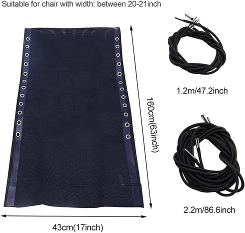 EKDJKK Chair Replacement Fabric, Anti Gravity Lounge Chair Cloth with Ropes, Chair Accessories Bungee Elastic Patio Recliner Chair(Blue)...