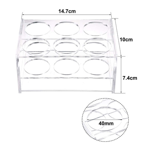 uxcell Tube Rack Polypropylene 6-Well Clear for 100ml...