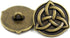 Bezelry 10 Pieces Celtic Trinity Knot Metal Shank Buttons. 22mm (7/8 inch)(Antique Brass)...