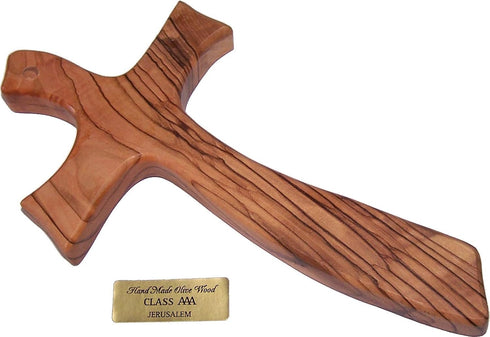 Holy Land Market - Cross Olive Wood Cross with Mother of Pearls - 8 Inch, Contemporary Design from the Holy Land...