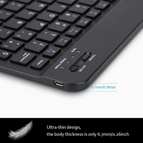 Mini Keyboard, Spanish Keyboard 78 Keys, Multifunctional Keyboard Touchpad Keyboard Storage & Presentation Materials...