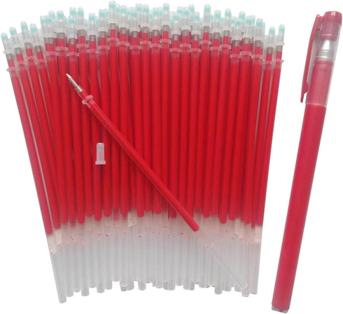 Gel Pens 0.5mm Refills, Red Gel Pen Refills, 50-Pack 0.5 mm Gel Ink Pen Replace Refills,Send 1 Extra pens,Red Pen Refills Easy Drying, Smooth Writ...