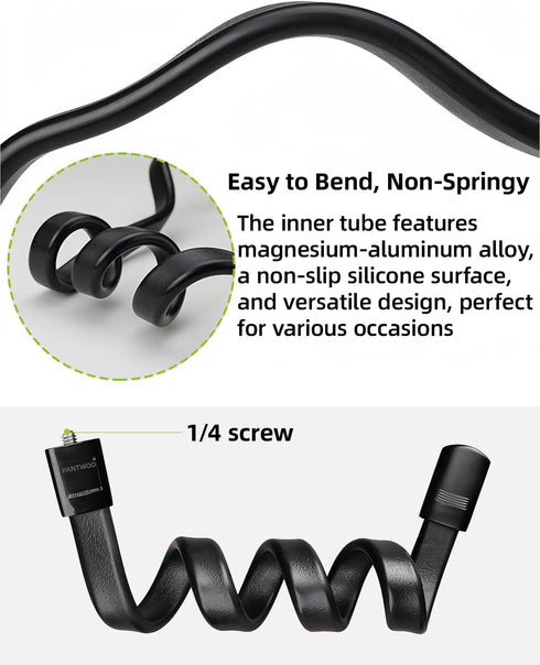 Adjustable Gooseneck Phone Holder - Suitable for Phone Holder for mic Stand?Baby Strollers, Treadmills, Shopping carts, Bicycles, Cars, Boats, and...