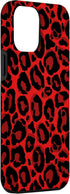 iPhone 12 Pro Max Red Leopard Phone Case Cheetah Skin Pattern Women Case...