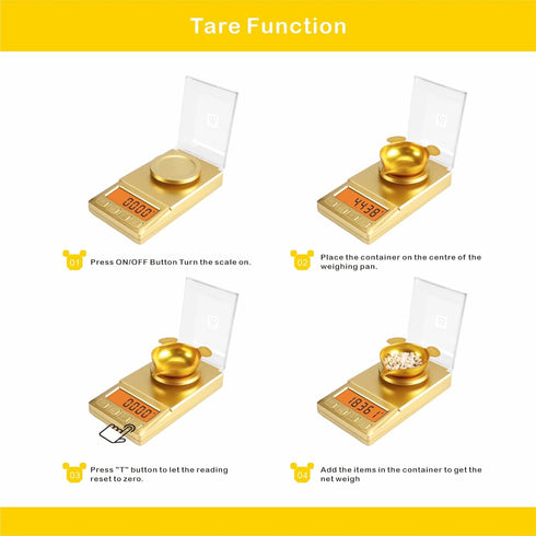 Milligram Scale 50g/0.001g,Portable Jewelry Scale with Cal Weight,LCD Backlit, Tare, High Precision Mini Carat Gram Scale for Powder Medicine,Jewe...