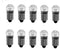 10pcs E10 Mini Light Bulbs 0.3A Physical Electrical Experiment Screw Base Indicator Light Incandescent Bulb Old-Fashioned Flashlight Lamp (4.8V 0....