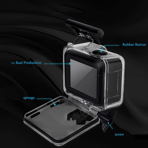 Waterproof Housing Case Dust-Proof for Go pro Hero 12/11/10/9 Black Rubber Buttons 40M Waterproof Case Diving Protective Housing Shell with Mount ...