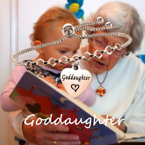LQRI Godmother Goddaughter Bracelet Christian Baptism Gift for Godmothers Goddaughters Religion Jewelry (goddaughter)...