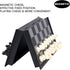 AMEROUS 10 Inches Magnetic Travel Chess Set with Folding Chess Board - 2 Extra Queens - Storage Bag for Pieces - Instructions for Beginner, Kids a...