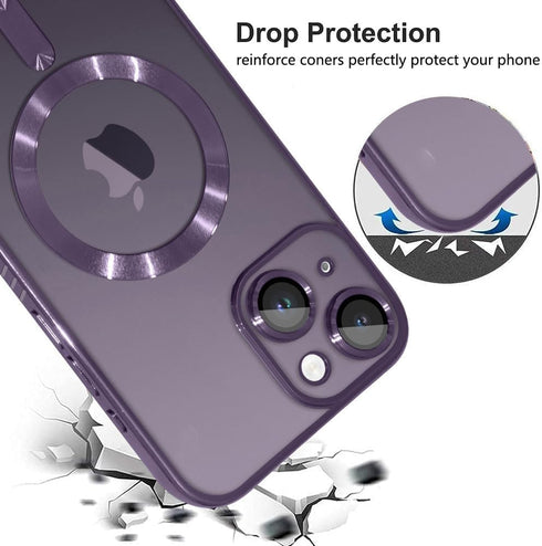 KANGHAR Case Designed for iPhone 15 Plus Magnetic Clear Full Camera Protector Cover Anti-Yellowing Shockproof Slim Case for Women Men Compatible w...