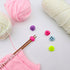 MAGNEECH 8 Pcs Colorful Knitting Needle Stoppers, Double Hole Needle Point Protectors, Knitting Stitch Stoppers, Needle Caps and Huggers - Essenti...