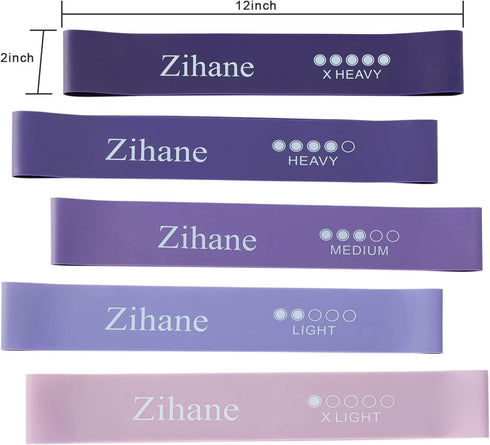 Resistance Stretch Band for Men and Women,5 PCS Resistance Loop Exercise Bands Set for Home Gym Yoga Fitness...