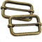 Slide Belt Keeper 1" 1.25" Movable Bar Slider Strap Adjuster Rectangle Strap Keeper Purse Making (Antique Brass) (1.25" x 20 pcs, Antique Brass)...
