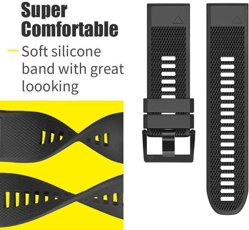 NotoCity Compatible with Forerunner 935 Watch Band sport silicone watch strap Replacement for Fenix 5/Fenix 5 Plus/Fenix 6/Fenix/Forerunner 935/Fo...