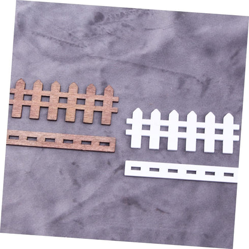Toyvian Dollhouse Fence Woodsy Decor Miniature Ornaments Outdoor Lawn Decor 10pcs Miniature Edging Fence Landscape Decor Mini Fence White Picket F...