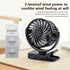 Portable Mini Clip On Fan,Desk Fan,Neck Fan,2.8 Inch Rechargeable,720 degree Rotate,3 Speed Quiet Mini Clip Fan,Small Clip on Fan Ideal For Outdoo...