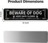 2 Pack Beware of Dog Sign Beware of Dog Signs for Fence Reflective,Fade Resistant,UV Protected Solid Aluminum Metal Warning Sign,12x3 Inch,Black...