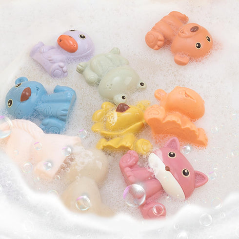 Baby Bath Toys for Babies 6 - 12 Months, 9 Pack No Hole Silicone Animal Bathtub Pool Float Toy Baby Girl Boy Present...
