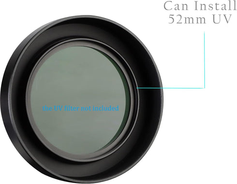 Haoge Metal Lens Hood for Nikon NIKKOR Z 40mm f/2, Z 28mm f/2.8, Z 28mm f/2.8 (SE) Lens,Screw Hood, Compatible with 52mm UV Filters and 52mm Lens ...