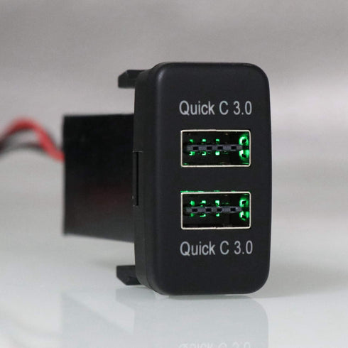 QC3.0 Dual USB Power Socket, Quick Charge Car Charger USB Adapter for Smart Phone PDA Android GPS Use for Toyota VIGO......