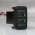 QC3.0 Dual USB Power Socket, Quick Charge Car Charger USB Adapter for Smart Phone PDA Android GPS Use for Toyota VIGO......