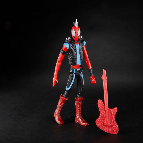 Spider-Man Marvel : Across The Spider-Verse Spider-Punk Toy, 6-Inch-Scale Action Figure with Guitar Accessory, for Kids Ages 4 and Up...