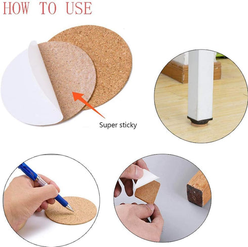 80 Pack Self-Adhesive Round Cork Coasters - 3.54 INCH Circle Cork Backing Sheets Mats and DIY Crafts Supplies...