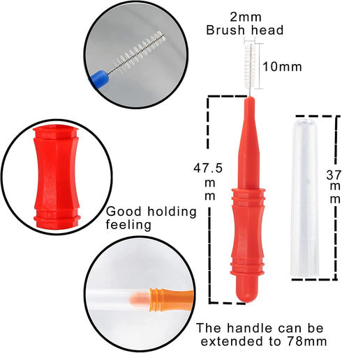 Shower Nozzle Cleaning Brush Small Portable Plastic Gap Hole Anti-Clogging Brushes Computer Keyboard Cleaning20Pack(Orange)...
