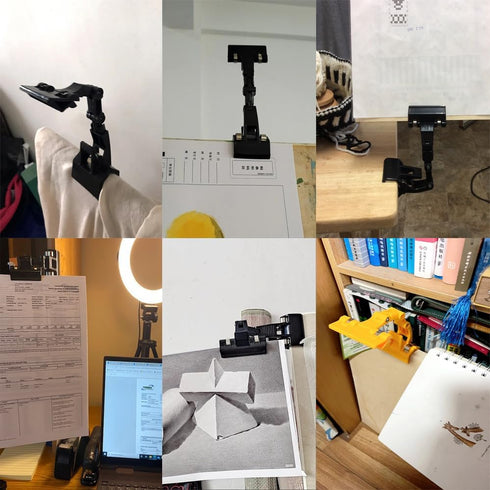 3 Pack Document Holder Clip Double Head Clamp Mount Rotating Stand for Picture Photo Script Crafting Painting Copy Film Sign Paper Artist Easel Sk...