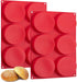 Hamburger Bun Molds 2 Pack Silicone Baking Pans, 4 Inch Muffin Top Pan Egg Sandwish Mold Small Layer Cake Molds Round Disc Pan for Mini Cake, Jumb...