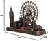 PROW® UK London Bridge London Eye Big Ben Tower Bridge Red Copper Metal Architectural Model Statue,Home Decoration Art Collection Sculpture...