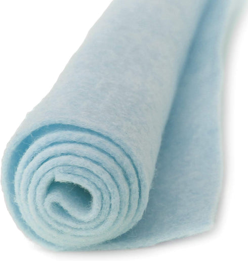 Blue Snow Frosty Ice Blue - Wool Felt Oversized Sheet - 20% Wool Blend - 36 in x 36 in Sheet...