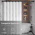 Adhesive Shower Curtain Rod Holder, 4 Pcs Tension Rod Holders, No Drilling | Invisible Rod Retainer, Transparent Wall Mount Holder for Shower Curt...