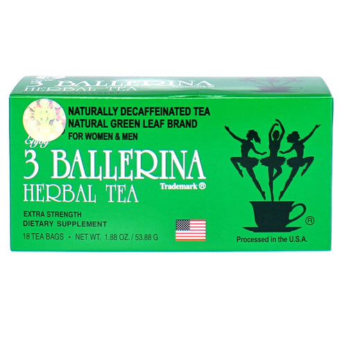 3 Ballerina Tea Extra Strength 18 Tea Bags, drink, 36 Count, (Pack of 2)...