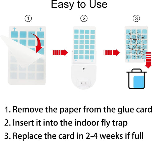 5 PCS Refills Glue Cards for Flying Insect Trap,Replacement Sticky Cards,Catchy Bug Catcher Refills,Sticky Card Refill Replacement Glue Cards for ...