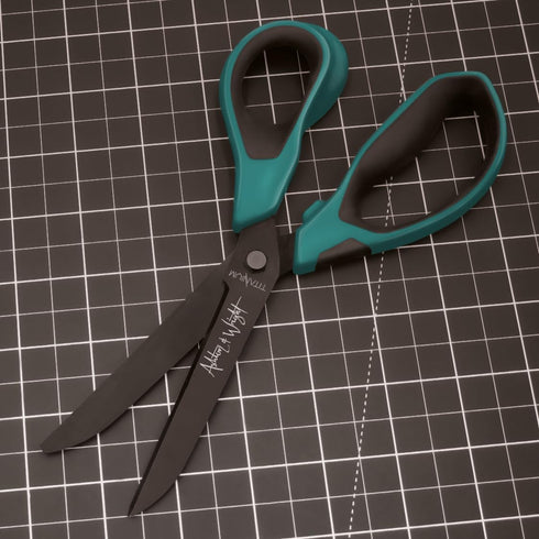 Ashton and Wright - Titanium HD - Heavy Duty Scissors for Office, Home, Kitchen and Craft - 210mm / 8” - Titanium Coated Blades (Teal, Right Hande...