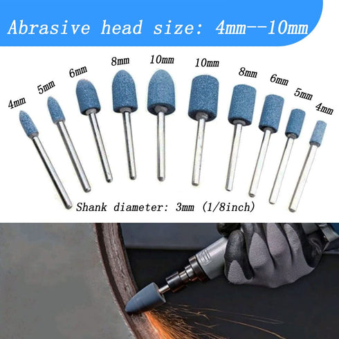 100 Pcs Rotary ???????????????? ?????????? - 1/8 Inch Shank Abrasive Stone Mounted Sharpening Bits Grinding Stones for Dremel Rotary Tools (Blue)...