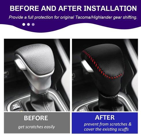 DEYTOP Gear Shift Cover for Kia Soul 2023-2020 Gear Knob Trims for Kia Carnival 2022 2023 Accessories Auto Leather Gear Shifter Knob Protector (Bl...