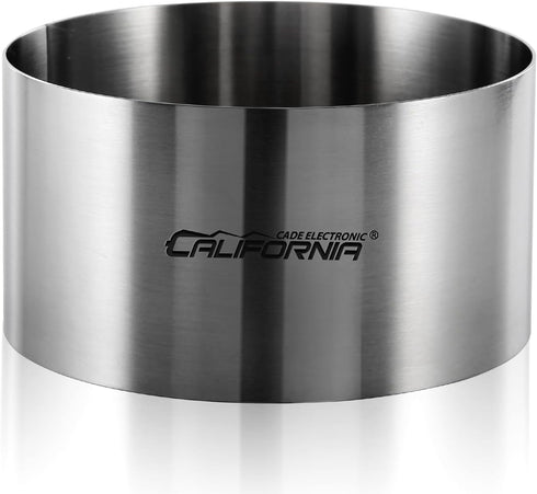 CALIFORNIA CADE ELECTRONIC Cake Ring, 6 Inch Cake Rings for Baking, 15CM Fixed Round Stainless Steel Cake Mold - Cake Baking Supplies...