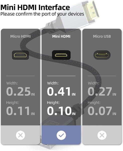 Mini HDMI to HDMI Adapter, 4K HDMI Female to Mini HDMI Male Cable Adapter Compatible for Raspberry Pi W, DSLR Camera, Graphics Card, Laptop, HDTV,...