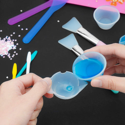 Gartful 9PCS Silicone Mixing Cups Set, Resin Casting Tool Kit, DIY Craft Set for Epoxy, 1pcs 700ml Oversize Measuring Cup, 1pcs 250ml Large and 3p...