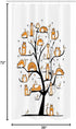 Ambesonne Cat Lover Stall Shower Curtain, Pet Family Tree Birds Crowd Fluffy Nature Purebred Humorous Funny Art, Fabric Bathroom Decor Set with Ho...