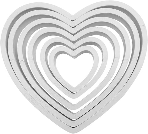 PME Heart Cutters, for Cake Decorating, Set of 6...