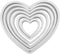 PME Heart Cutters, for Cake Decorating, Set of 6...